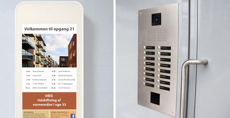 Gør postkasse- og dørstation-displays digitale med Scantron