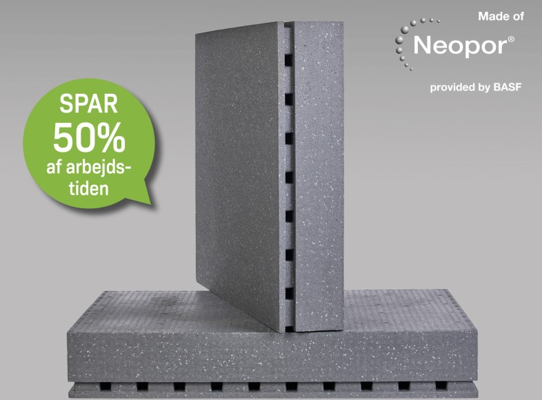 Danpor - Spar 50% af arbejdstiden med grafitplade med indbygget radonsikring 
