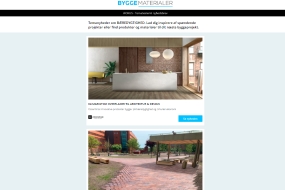 Nyheder: Bæredygtig gulvbelægning | Facade - grøn løsning | Inddækninger - genanvendelig krympeplast | Miljøvenlige teglklinker | Klimarigtige overflader