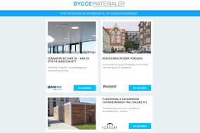 Nyheder: Nem tagdækning | Gulv- og facadeisoleringsplader | Ny vippesluse | Efterisolering med mineraluld | Kompositbjælker - slanke etageadskillelser