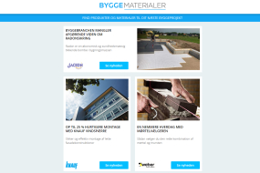 Nyheder: Facader - genanvendelige materialer | Vindspærre - op til 25 % hurtigere montage | Svanemærket træ til nye boliger | Indvendig efterisolering
