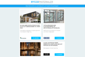 Nyheder: Sommerhus på rekordtid | Solcelleløsning til stålplade | Fleksible fjernvarmerør | Trinlydsdæmpende lyddug | 100% bæredygtige facadeløsninger
