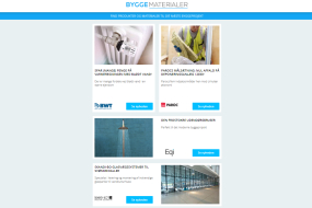 Nyheder: Gulv- og facadeisoleringsplader | Vandbårne klimalofter | Klimavenligt udegulv | Boligtrend - Fliser i storformat | Ny digital håndbruser
