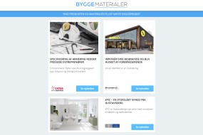 Nyheder: Farvede betonfliser | Akustikløsninger - bedre indeklima | Æstetisk facadeløsning | Tagrende til det moderne byggeri | Trinlydsreduktion