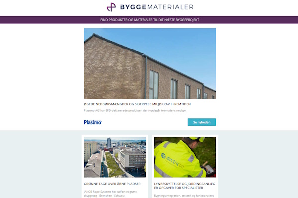 Nyheder: Nybyggeri med store besparelser | Arkitekturens grønne hjerte | Stilfulde glasværn | Unikke facader i træfinér | Facadepuds med ag+ teknologi