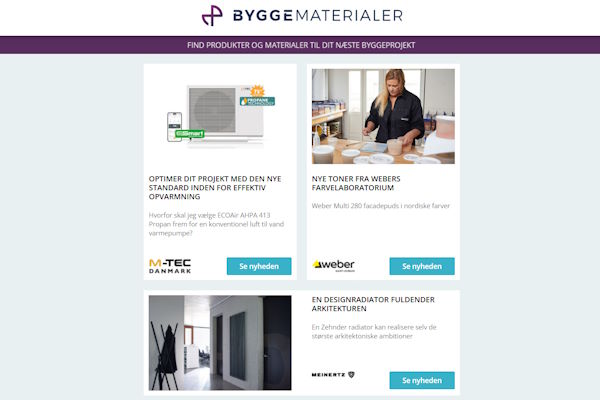 Nyheder: Effektiv boligventilation | Loft i strækmetal | Certificeret brandsikring | Fuldautomatiske fedtudskillere | Optimal vådrumssikring