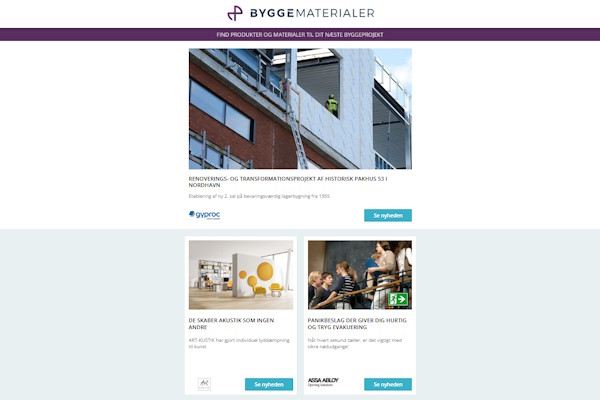 Nyheder: Ny indendørs varmepumpe | Fremtidens byggeri – præfabrikerede badeværelser | Smarte løsninger – træspær | Betonelementer | Sildebensparket