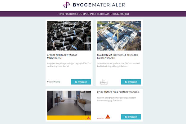 Nyheder: Spar tid og beton – funderingsløsning | Spraybar dampspærre | Upcycling af fibercementplader | Fugtbestandigt inventar | Fugefrit designgulv