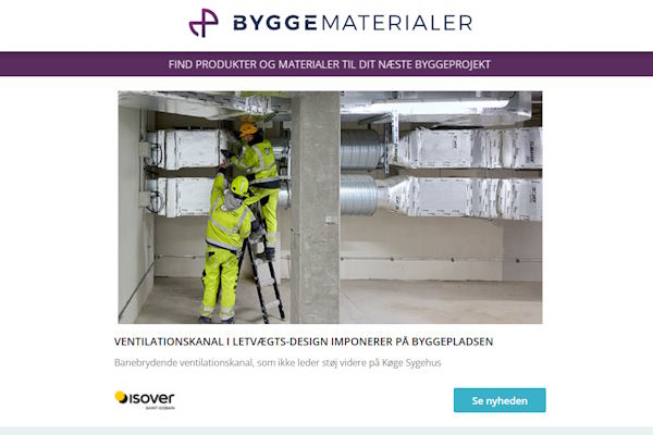 Nyheder: Genbrug af gamle facadeplader | Akustik i krævende miljøer | Effektiv drift – varmepumpeteknologi | Fra skorsten til ventilationskanal