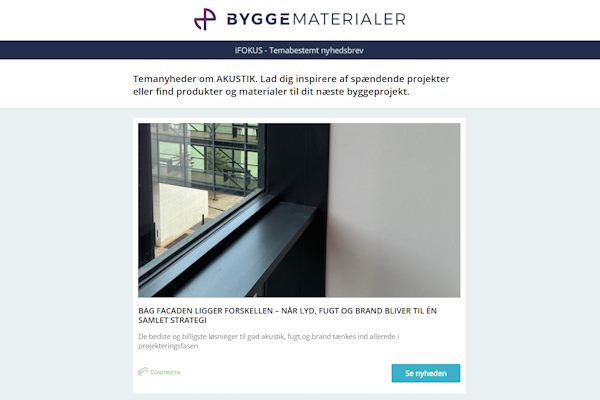 iFOKUS: Støjreduktion og akustik | Nye akustiklameller | Kvalitetsgulve med trinlydsdæmpning | Patenteret skillevæg | Den gode lyd