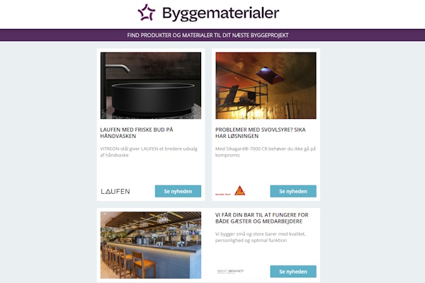 Nyheder: Storkøkkener – bæredygtige løsninger | Fremtidens cirkulære facader | Tagisolering | Banebrydende affugter | Kabler med integreret rivertråd
