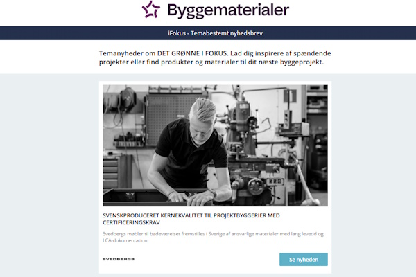iFOKUS: CO2-køling i ventilationsanlæg | Indeklimavenlige vægpaneler | Dokumenterede armaturserie | Genanvendt tagpap | Skab arkitektur med natursten