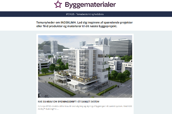 iFOKUS: CO2-køling i ventilationsanlæg | Indeklimavenlige vægpaneler | Dokumenterede armaturserie | Genanvendt tagpap | Skab arkitektur med natursten