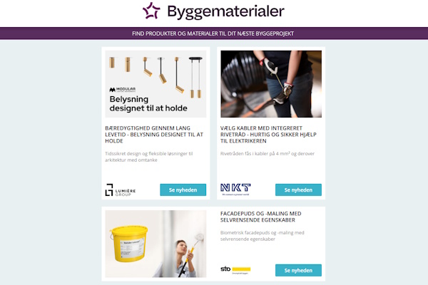 Nyheder: Gør fremtidens motorveje stærkere | Facadepuds- og maling med selvrensende egenskaber | Kabler med integreret rivetråd | Tidssikret belysning