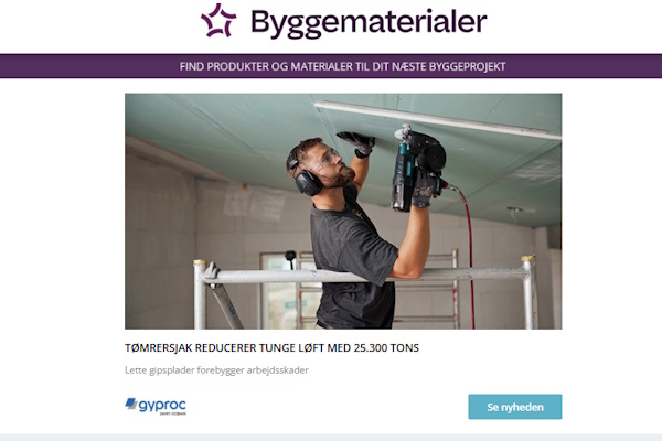 Nyheder: Akustikloft – høj ydeevne | Ny designfrihed – print på fibercement | Foldbare glasinddækninger | Tagbehandling med lav vægt | Moderne smartlås