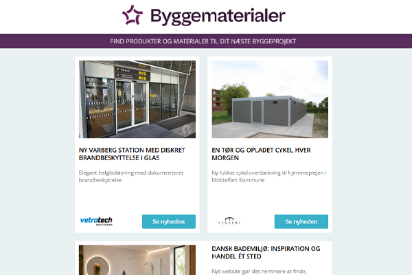 Nyheder: Beskytter rør og armaturer | ’Danmarks flotteste byggecenter’ | Revolutionerer varme- og drikkevandsapplikationer