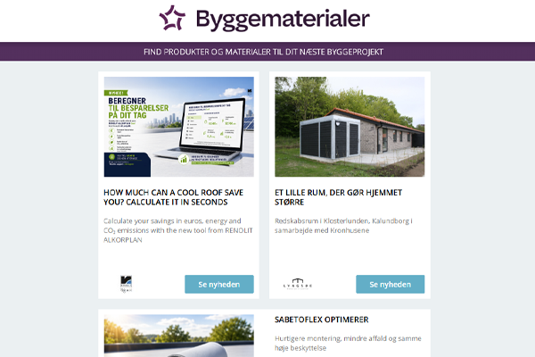 Nyheder: Drift, energi og indeklima i én løsning | Ladeanlæg til tunge køretøjer | Nye overfladebehandlinger