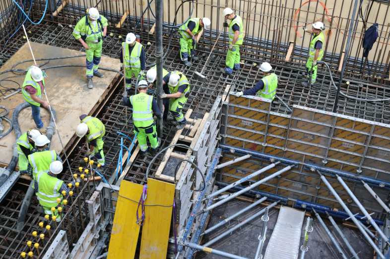 Betonfolk, bemanding og rekruttering, metro byggeprojekt