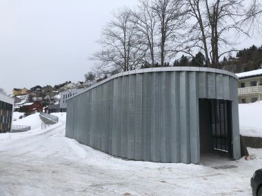 Cykelskur, stål, overdækning til cykler