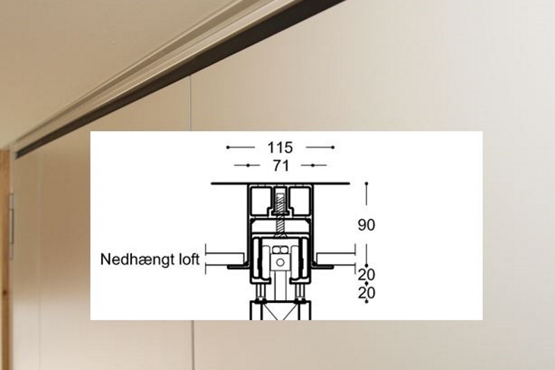 Skjult loftskinne