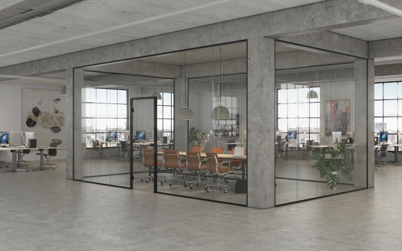 Glasskillevægge kan bidrage positivt til indeklimaet i åbne kontorlandskaber