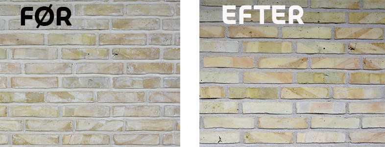 Multi Clean er klar til brug og sikrer, at murstenene bevarer deres farvenuance og egenskaber