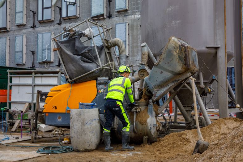 Cementslidlag er med sin ensartede overflade velegnet