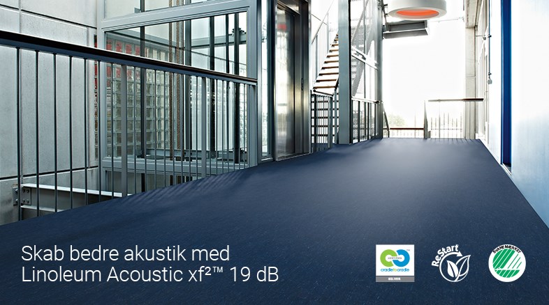 Skab bedre akustik i offentlige miljøer med Linoleum Acoustic xf²™19 dB