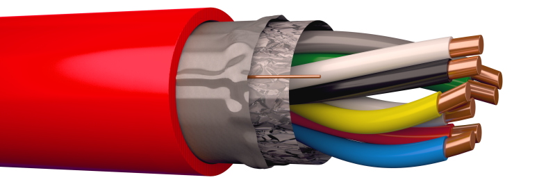 Prysmians brandsikre og skærmede signalkabel. Kablet er PH120 funktionssikkert i henhold til standard 