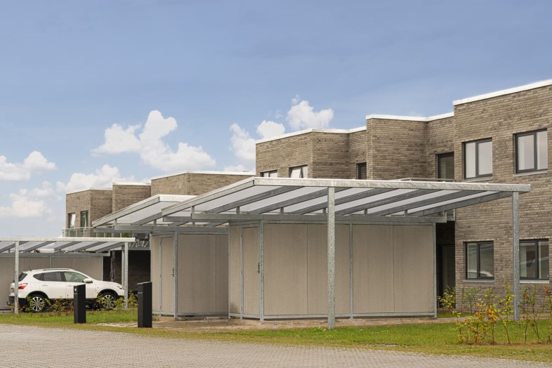 Plastmo, termotag til carport