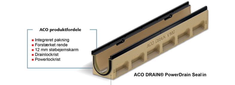 aco drain powedrain seal in