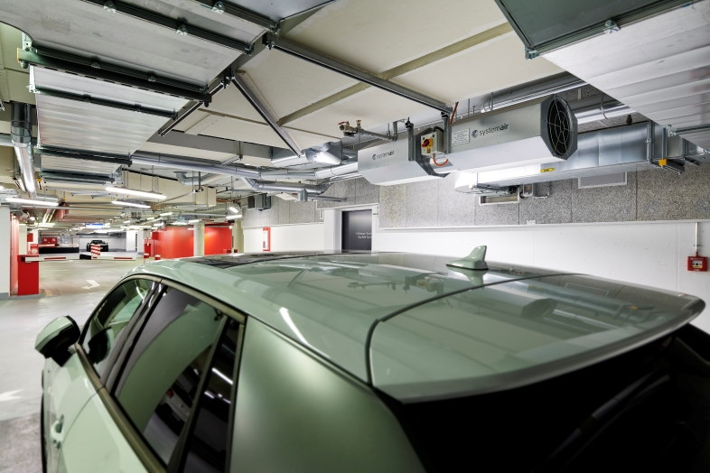Med Systemairs ventilationssystem får du sikker ventilation af dit parkeringsanlæg