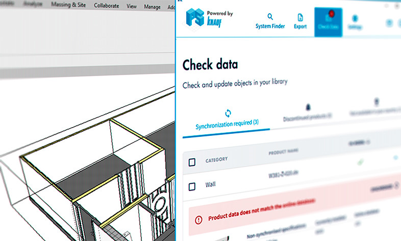 Planner Suite har en datavalideringsfunktion, som kan validere data på tværs af Knauf systemer