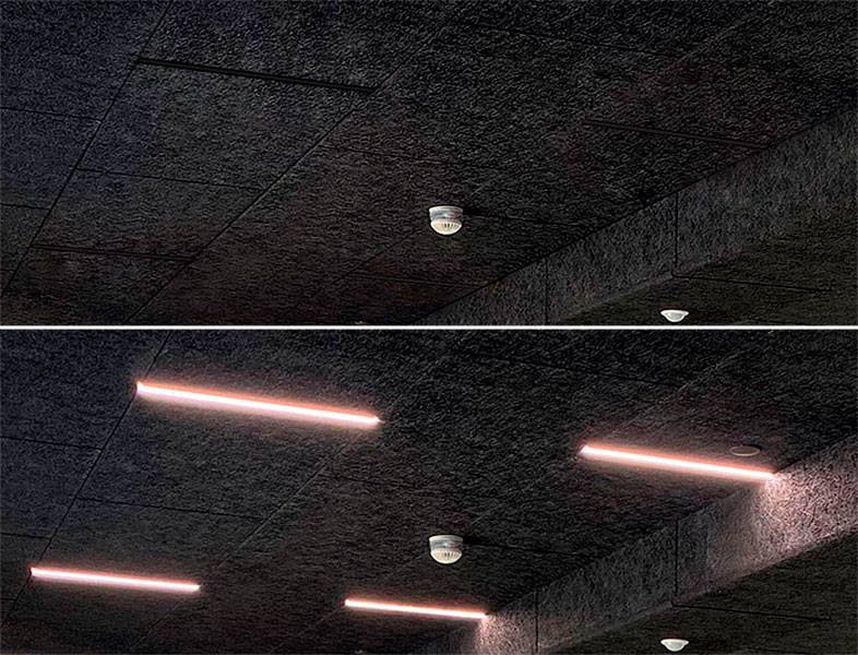 lokal Uændret For en dagstur NYHED -SORTE LED lysskinner til Troldtekt/træbetonlofter |  Byggematerialer.dk