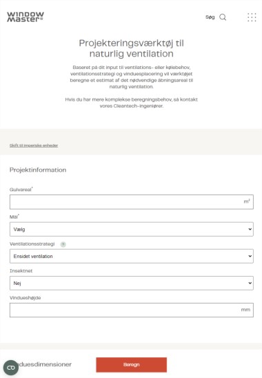 WindowMAster - Projekteringsværktøj til naturlig ventilation 