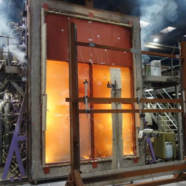 Succesfuld brandtest af Structural Glazing Curtain Wall system