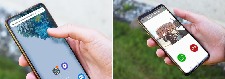 Nem og intuitiv dørtelefon app fra Scantron MultiApp® 