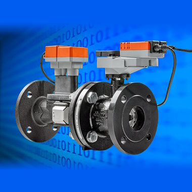 HVAC-system med dynamisk flowventil og flowsensor