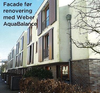 Facade før renovering med Weber AquaBalance 