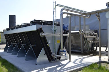 EVAPCO Europe har leveret specialdesignet adiabatisk tørkøler til biomasseanlægget