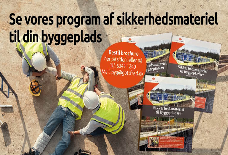 sikkerhedsmateriel til byggepladser fra Gottfred Pedersen