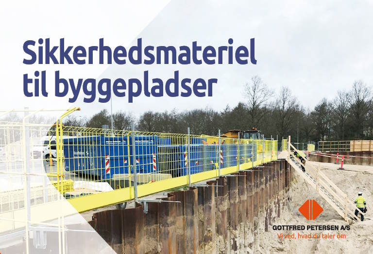 sikkerhedsmateriel til byggepladser fra Gottfred Pedersen