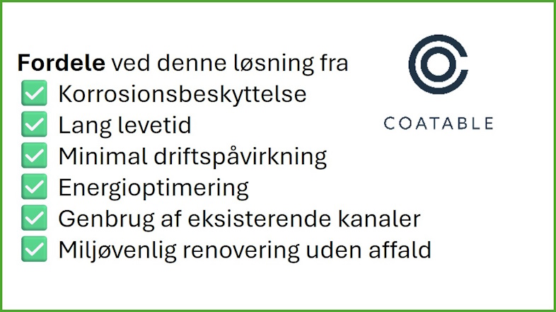 Fordele ved løsning fra Coatable
