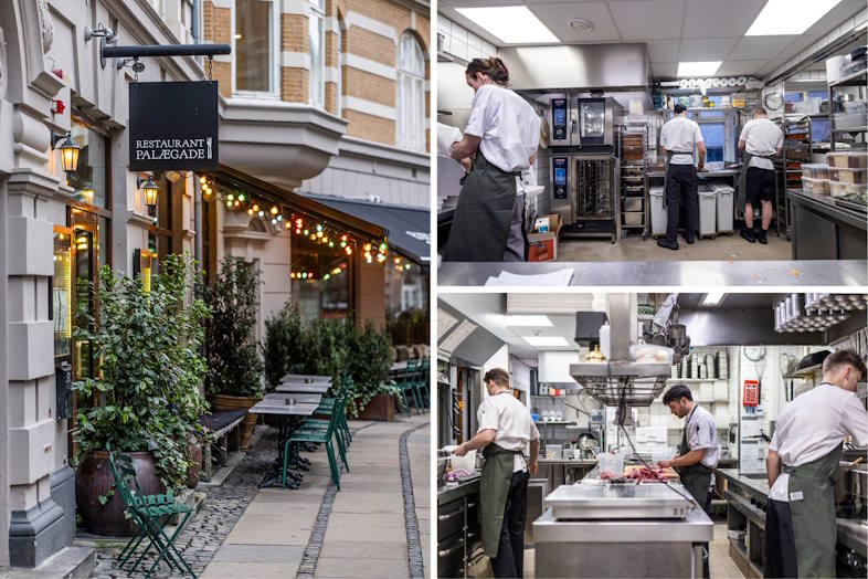 Restaurant Palægade, København – lille køkken udvidet og nyindrettet med delvis genbrug af maskiner og inventar