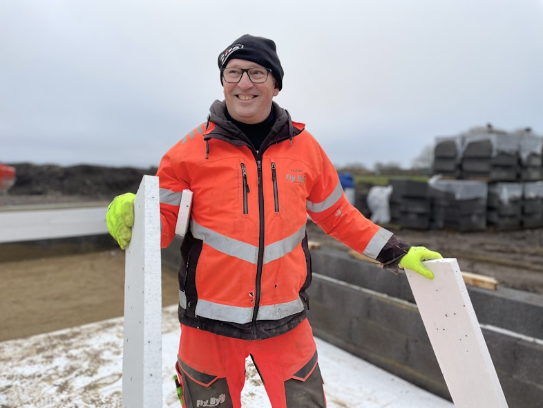 Medarbejder på byggeplads