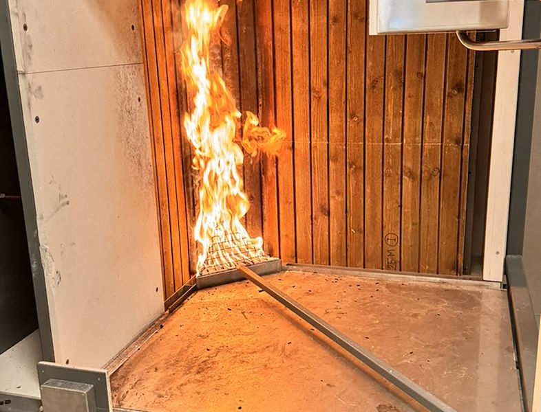 Brandtest af træ