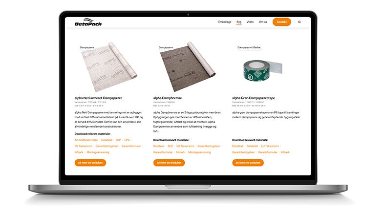 Hos BetaPack har vi specialiseret os i produkter og systemer til klimaskærmen 