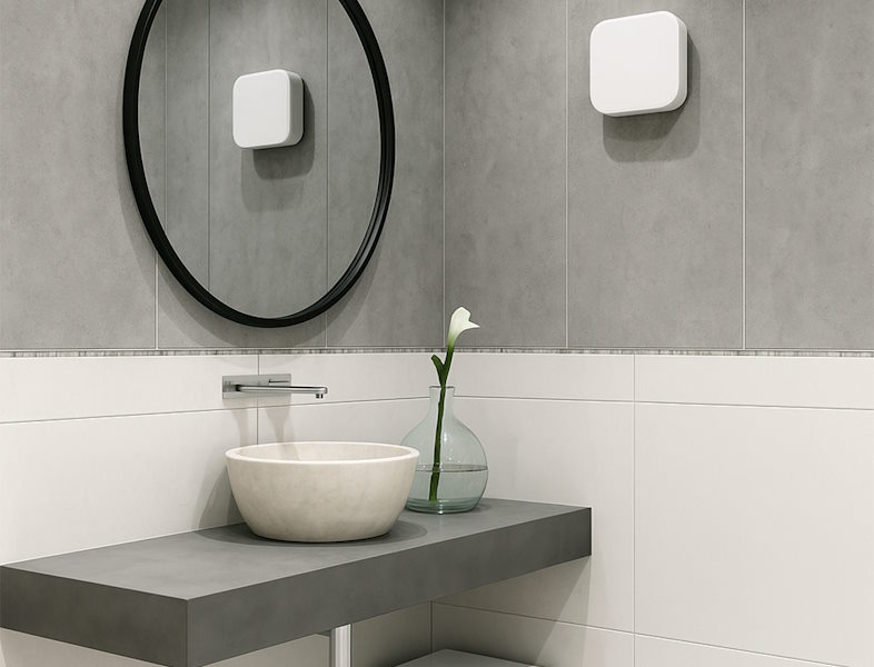 Zephyr Mini er en effektiv ét-rumsventilator udviklet til at sikre stabilt luftskifte i små rum
