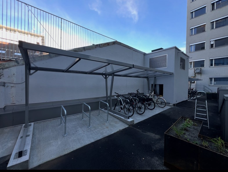 Cykeloverdækning Wave monteret i Oslo