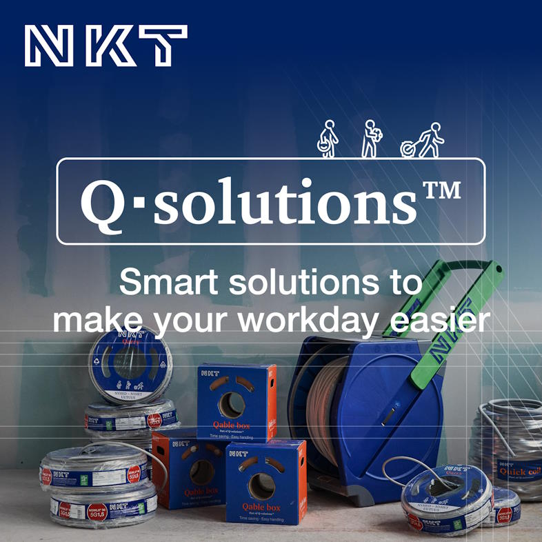Qaddy®, Qable Box & Qarry™ er en serie af smarte installatørløsninger